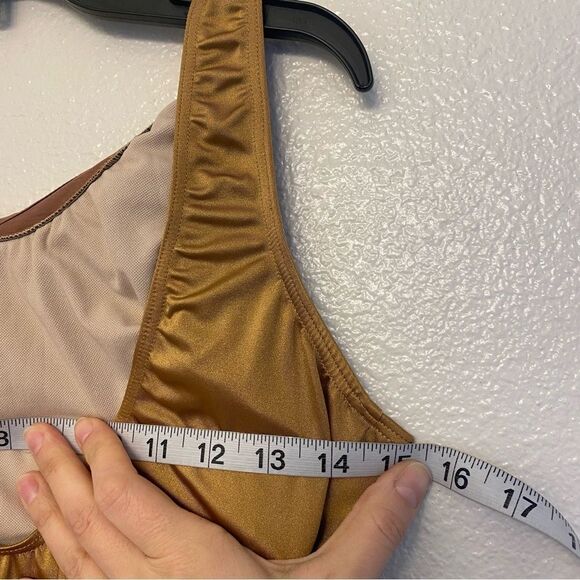 WEISSMAN Balera Elite Dance silky Charmeuse Mock Neck slip Dress D13067 MA adult - Picture 9 of 12